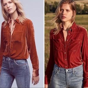 Anthropologie | Holding Horses Velvet Button Down
